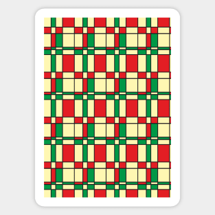 Colorful Christmas Geometric Pattern Sticker